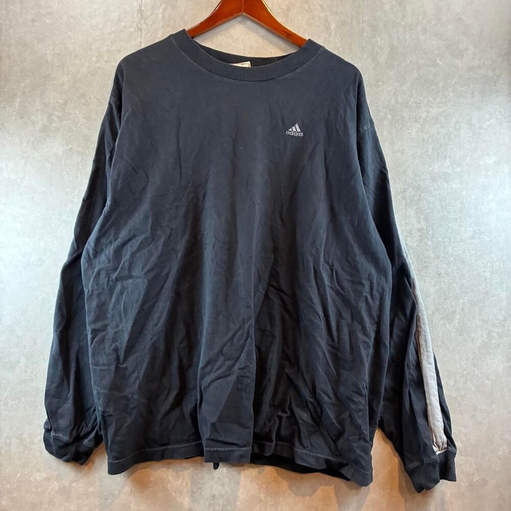 Adidas Men's Black and Grey Shirt